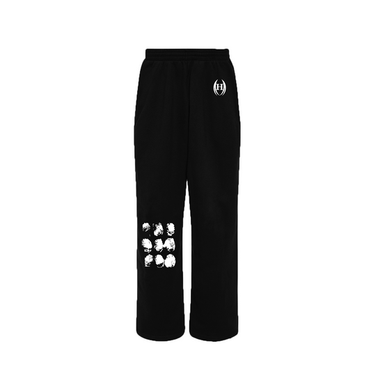 Finger Print Stain Sweats (black)